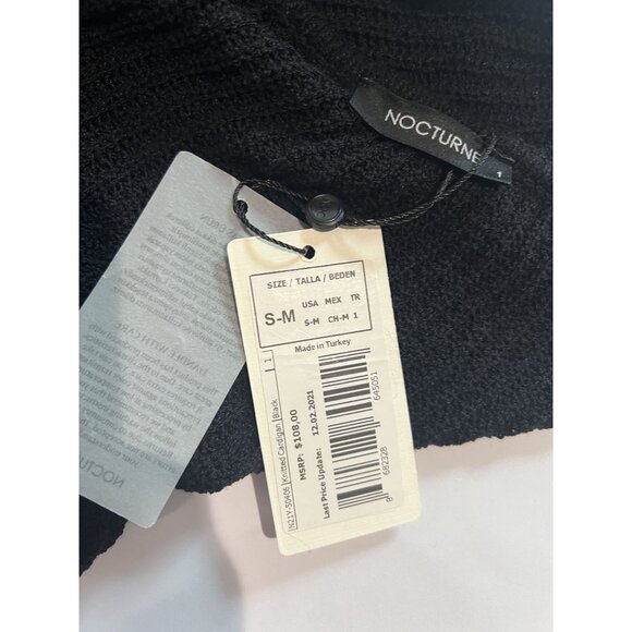 Nocturne Knitted Cardigan in Black - Picture 3 of 3